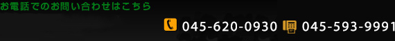 お電話でのお問い合わせはこちら [Mobile]080-5544-4527 [TEL]045-593-9991